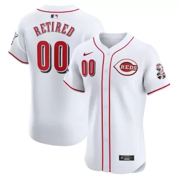 Men's Cincinnati Reds Nike White Home Elite Pick-A-Player Retired Roster Patch Jersey Men's Cincinnati Reds Nike White Home Elite Pick-A-Player Retired Roster Patch Jersey