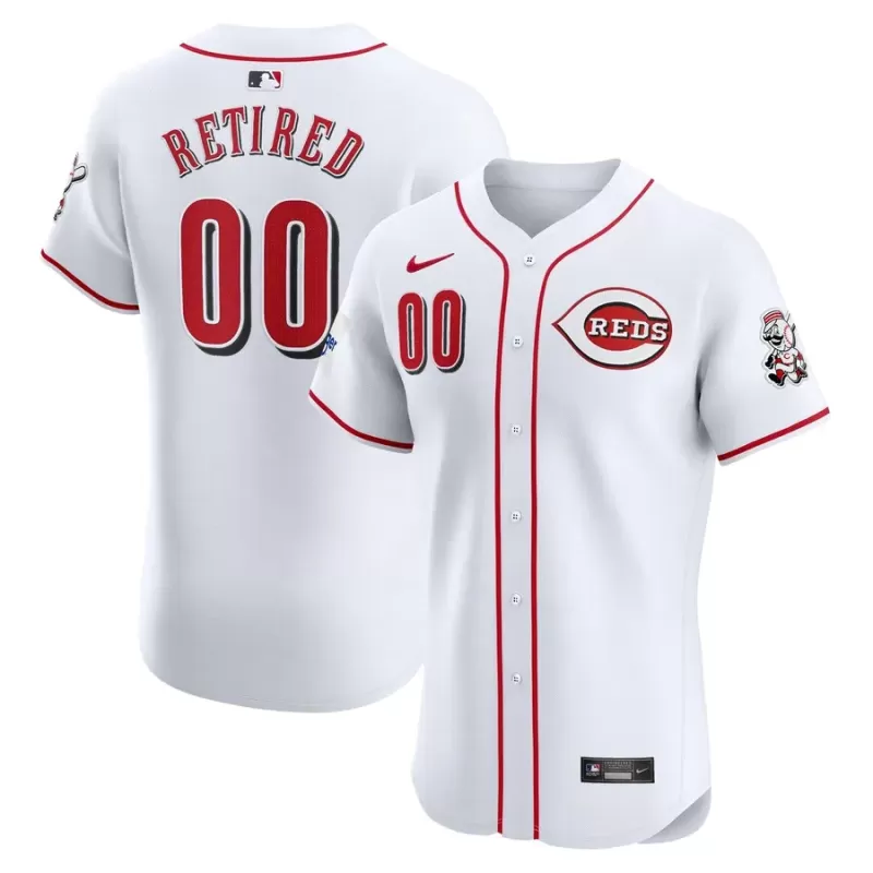 Men's Cincinnati Reds Nike White Home Elite Pick-A-Player Retired Roster Patch Jersey Men's Cincinnati Reds Nike White Home Elite Pick-A-Player Retired Roster Patch Jersey