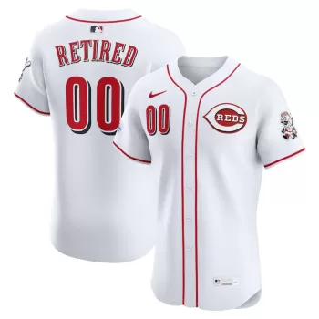 Men's Cincinnati Reds Nike White Home Elite Sponsor Patch Pick-A-Player Retired Roster Jersey Men's Cincinnati Reds Nike White Home Elite Sponsor Patch Pick-A-Player Retired Roster Jersey