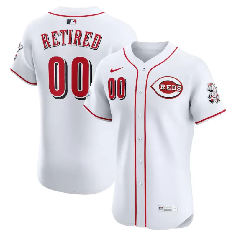 Men's Cincinnati Reds Nike White Home Elite Sponsor Patch Pick-A-Player Retired Roster Jersey Men's Cincinnati Reds Nike White Home Elite Sponsor Patch Pick-A-Player Retired Roster Jersey