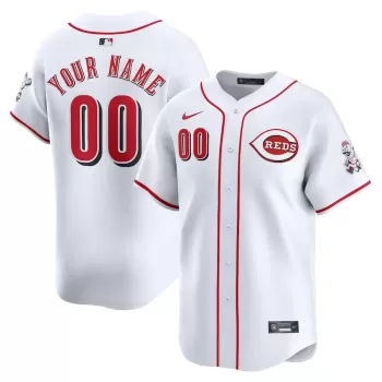 Men's Cincinnati Reds Nike White Home Limited Custom Jersey Men's Cincinnati Reds Nike White Home Limited Custom Jersey