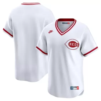 Men's Cincinnati Reds Nike White Throwback Cooperstown Collection Limited Jersey