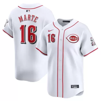 Men's Cincinnati Reds Noelvi Marte Nike White Home Limited Player Jersey