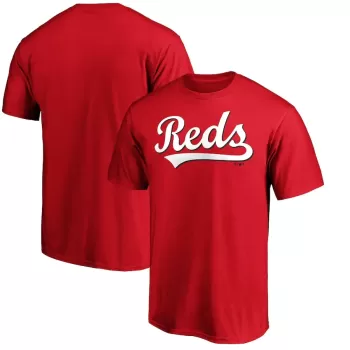 Men's Cincinnati Reds Red Official Wordmark T-Shirt Men's Cincinnati Reds Red Official Wordmark T-Shirt