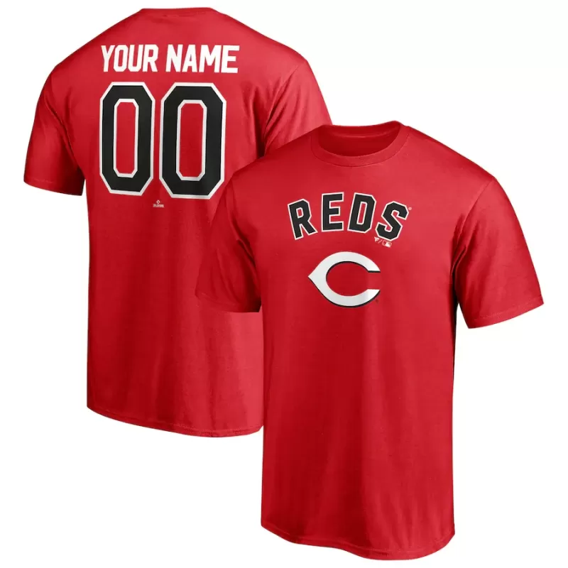Men's Cincinnati Reds Red Personalized Team Winning Streak Name & Number T-Shirt Men's Cincinnati Reds Red Personalized Team Winning Streak Name & Number T-Shirt
