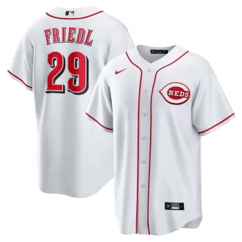 Men's Cincinnati Reds TJ Friedl Nike White Home Replica Jersey Men's Cincinnati Reds TJ Friedl Nike White Home Replica Jersey