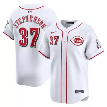 Men's Cincinnati Reds Tyler Stephenson Nike White Home Limited Player Jersey Men's Cincinnati Reds Tyler Stephenson Nike White Home Limited Player Jersey