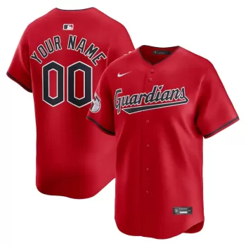 Men's Cleveland Guardians Nike Red Alternate Limited Custom Jersey Men's Cleveland Guardians Nike Red Alternate Limited Custom Jersey
