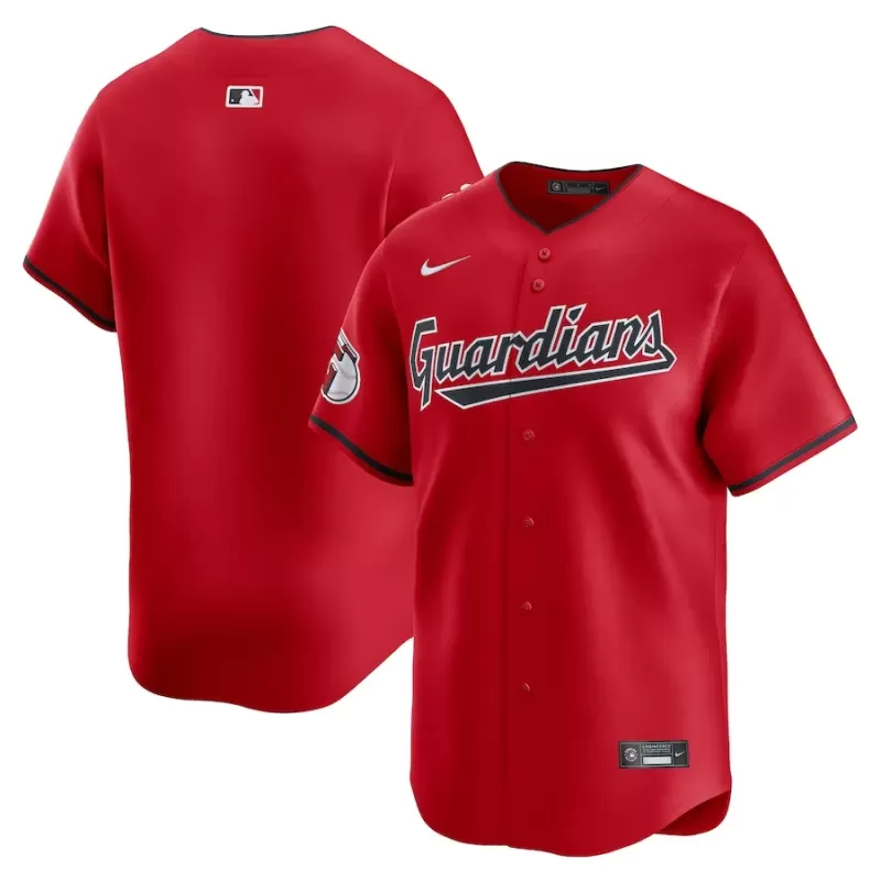 Men's Cleveland Guardians Nike Red Alternate Limited Jersey Men's Cleveland Guardians Nike Red Alternate Limited Jersey