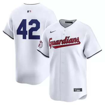Men's Cleveland Guardians Nike White 2024 Jackie Robinson Day Home Limited Jersey Men's Cleveland Guardians Nike White 2024 Jackie Robinson Day Home Limited Jersey