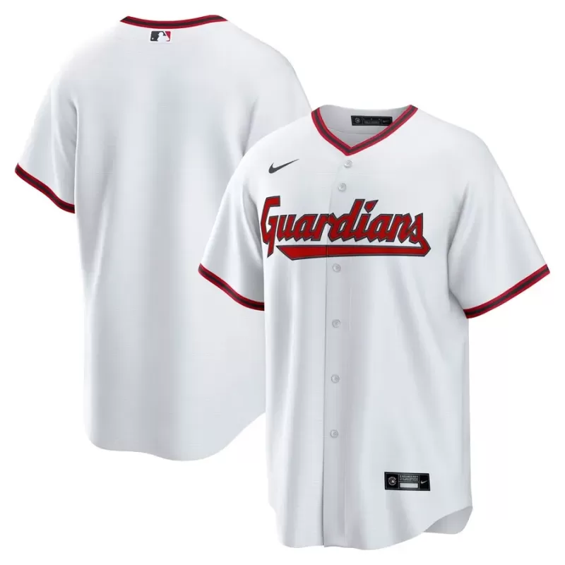 Men's Cleveland Guardians Nike White Home Home Blank Replica Jersey Men's Cleveland Guardians Nike White Home Home Blank Replica Jersey