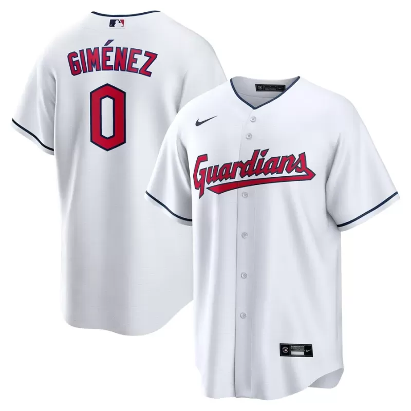 Men's Cleveland Guardians Andrés Giménez Nike White Home Replica Player Jersey Men's Cleveland Guardians Andrés Giménez Nike White Home Replica Player Jersey