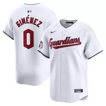 Men's Cleveland Guardians Andres Gimenez Nike White Home Limited Player Jersey Men's Cleveland Guardians Andres Gimenez Nike White Home Limited Player Jersey