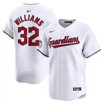 Men's Cleveland Guardians Gavin Williams Nike White Home Limited Player Jersey
