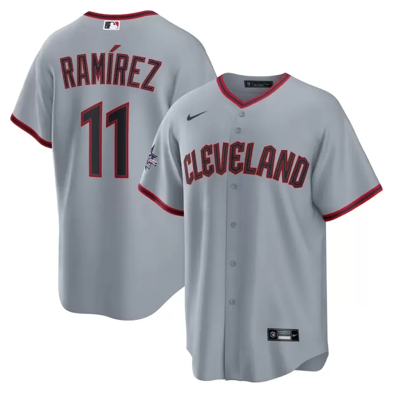 Men's Cleveland Guardians José Ramírez Nike Gray 2025 MLB All-Star Game Road Replica Player Jersey Men's Cleveland Guardians José Ramírez Nike Gray 2025 MLB All-Star Game Road Replica Player Jersey