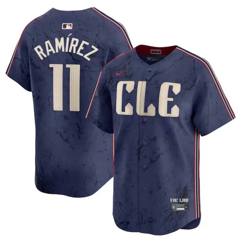 Men's Cleveland Guardians José Ramírez Nike Navy 2024 City Connect Limited Jersey Men's Cleveland Guardians José Ramírez Nike Navy 2024 City Connect Limited Jersey