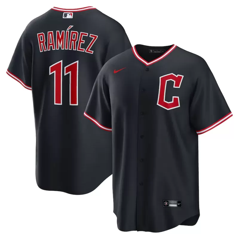 Men's Cleveland Guardians José Ramírez Nike Navy Alternate 2.0 Replica Jersey