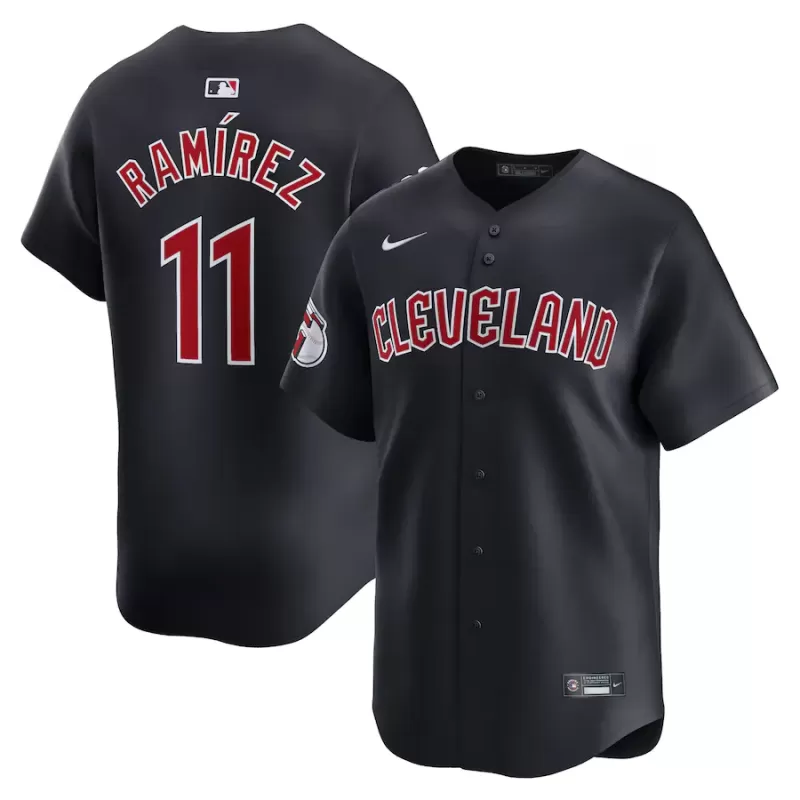 Men's Cleveland Guardians José Ramírez Nike Navy Alternate Limited Player Jersey Men's Cleveland Guardians José Ramírez Nike Navy Alternate Limited Player Jersey