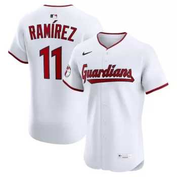 Men's Cleveland Guardians José Ramírez Nike White Home Elite Jersey