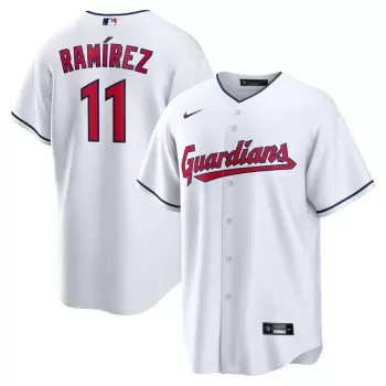 Men's Cleveland Guardians José Ramírez Nike White Replica Player Jersey Men's Cleveland Guardians José Ramírez Nike White Replica Player Jersey