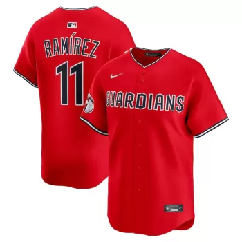Men's Cleveland Guardians Jose Ramirez Nike Red Alternate Limited Jersey Men's Cleveland Guardians Jose Ramirez Nike Red Alternate Limited Jersey