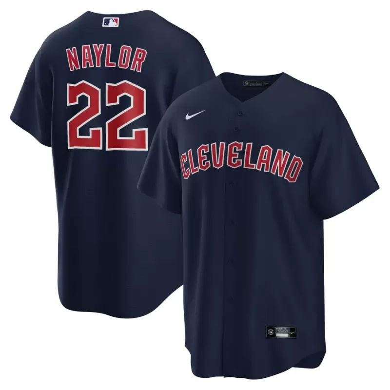 Men's Cleveland Guardians Josh Naylor Nike Navy Alternate Replica Jersey Men's Cleveland Guardians Josh Naylor Nike Navy Alternate Replica Jersey