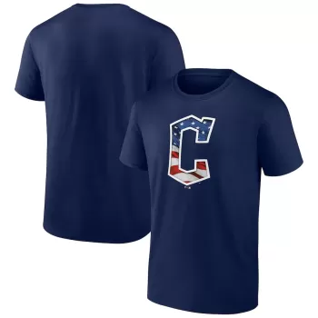 Men's Cleveland Guardians Navy Banner Wave Team T-Shirt Men's Cleveland Guardians Navy Banner Wave Team T-Shirt