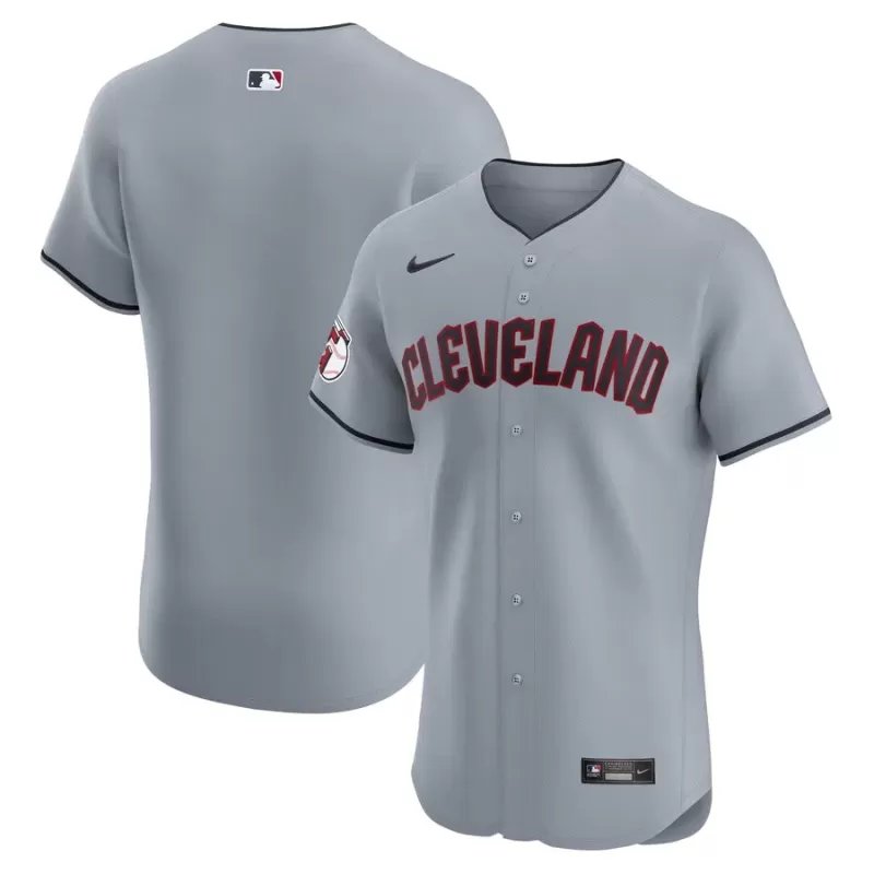 Men's Cleveland Guardians Nike Gray Alternate Vapor Premier Elite Patch Jersey Men's Cleveland Guardians Nike Gray Alternate Vapor Premier Elite Patch Jersey