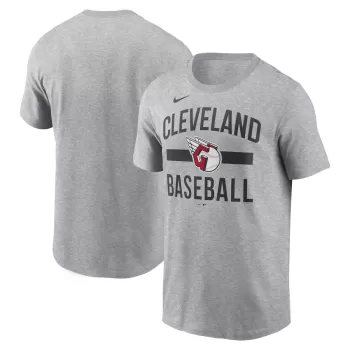 Men's Cleveland Guardians Nike Heather Gray Arched T-Shirt