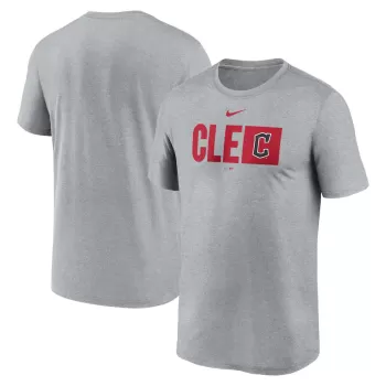 Men's Cleveland Guardians Nike Heather Gray Tricode Legend T-Shirt