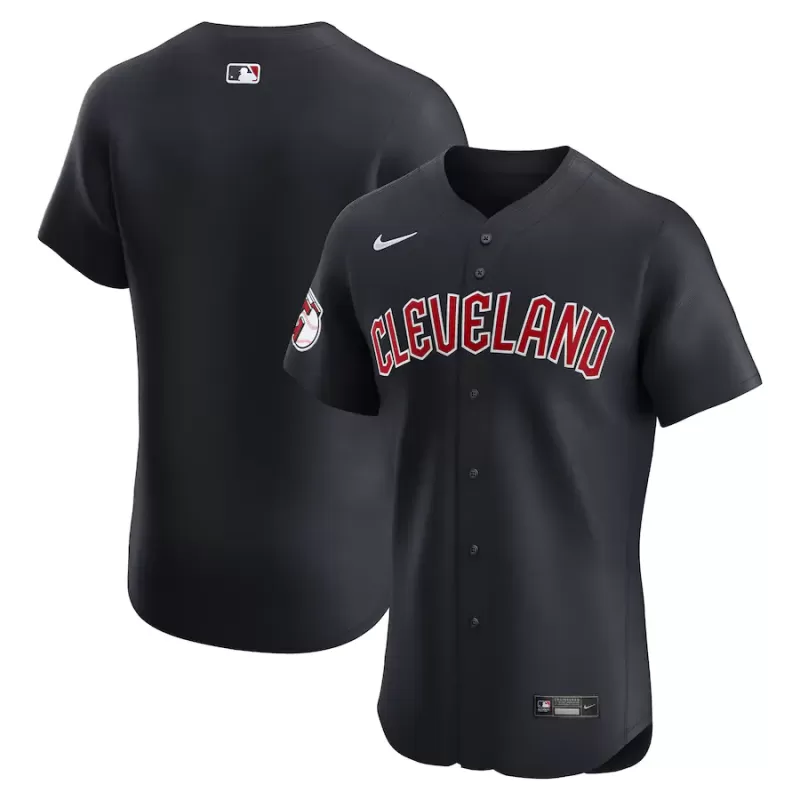 Men's Cleveland Guardians Nike Navy Alternate Vapor Premier Elite Patch Jersey Men's Cleveland Guardians Nike Navy Alternate Vapor Premier Elite Patch Jersey
