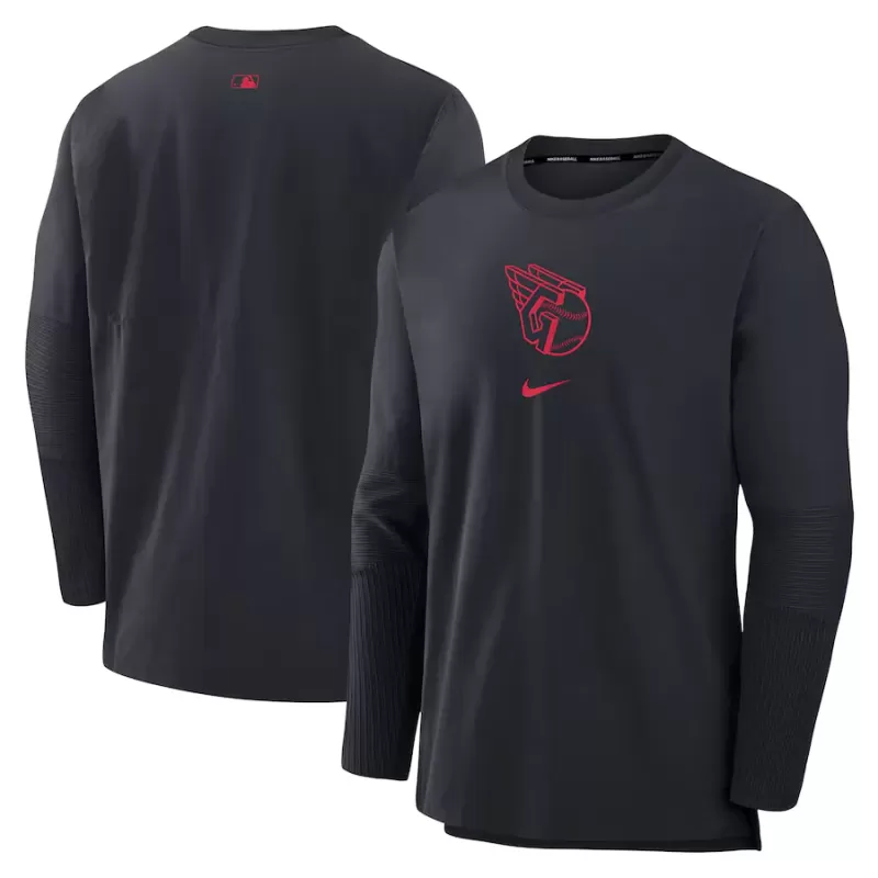 Men's Cleveland Guardians Nike Navy Authentic Collection Player Performance Pullover Sweatshirt Men's Cleveland Guardians Nike Navy Authentic Collection Player Performance Pullover Sweatshirt