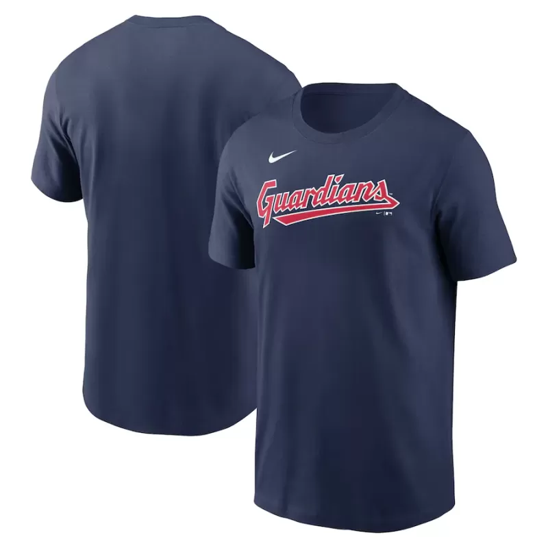 Men's Cleveland Guardians Nike Navy Fuse Wordmark T-Shirt Men's Cleveland Guardians Nike Navy Fuse Wordmark T-Shirt
