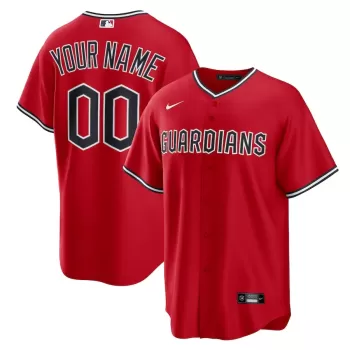 Men's Cleveland Guardians Nike Red Alternate 2 Custom Replica Jersey Men's Cleveland Guardians Nike Red Alternate 2 Custom Replica Jersey