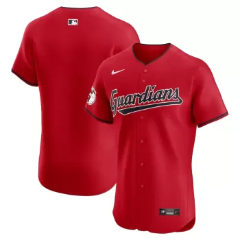 Men's Cleveland Guardians Nike Red Alternate Vapor Premier Elite Patch Jersey Men's Cleveland Guardians Nike Red Alternate Vapor Premier Elite Patch Jersey