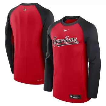 Men's Cleveland Guardians Nike Red/Navy Authentic Collection Game Time Raglan Performance Long Sleeve T-Shirt Men's Cleveland Guardians Nike Red/Navy Authentic Collection Game Time Raglan Performance Long Sleeve T-Shirt