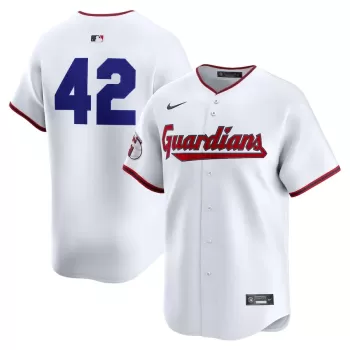 Men's Cleveland Guardians Nike White Home 2025 Jackie Robinson Day Limited Jersey Men's Cleveland Guardians Nike White Home 2025 Jackie Robinson Day Limited Jersey