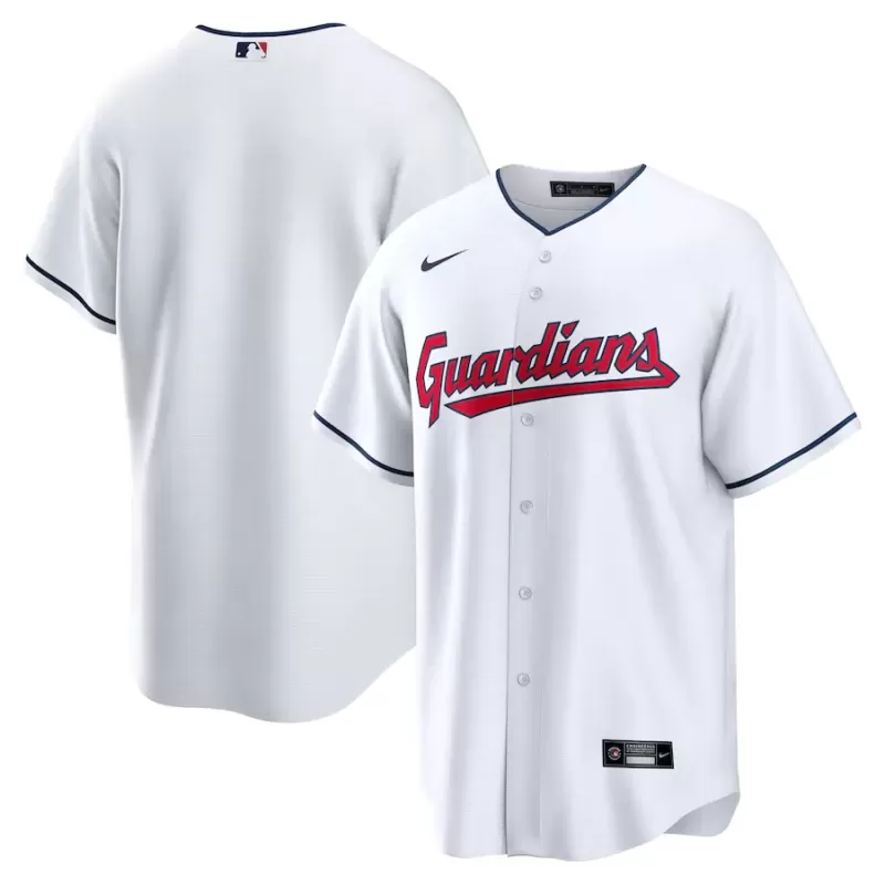 Men's Cleveland Guardians Nike White Replica Team Jersey Men's Cleveland Guardians Nike White Replica Team Jersey