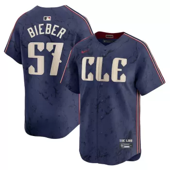 Men's Cleveland Guardians Shane Bieber Nike Navy 2024 City Connect Limited Jersey Men's Cleveland Guardians Shane Bieber Nike Navy 2024 City Connect Limited Jersey