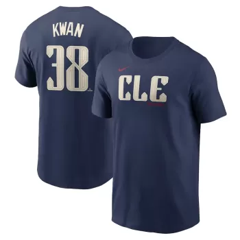 Men's Cleveland Guardians Steven Kwan Nike Navy 2024 City Connect Name & Number T-Shirt Men's Cleveland Guardians Steven Kwan Nike Navy 2024 City Connect Name & Number T-Shirt