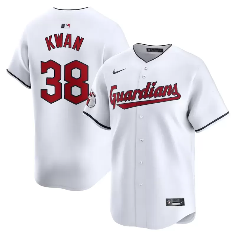 Men's Cleveland Guardians Steven Kwan Nike White Home Limited Player Jersey Men's Cleveland Guardians Steven Kwan Nike White Home Limited Player Jersey