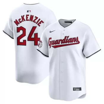 Men's Cleveland Guardians Triston McKenzie Nike White Home Limited Player Jersey Men's Cleveland Guardians Triston McKenzie Nike White Home Limited Player Jersey