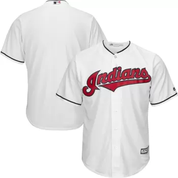 Men's Cleveland Indians Majestic White Home Cool Base Jersey Men's Cleveland Indians Majestic White Home Cool Base Jersey
