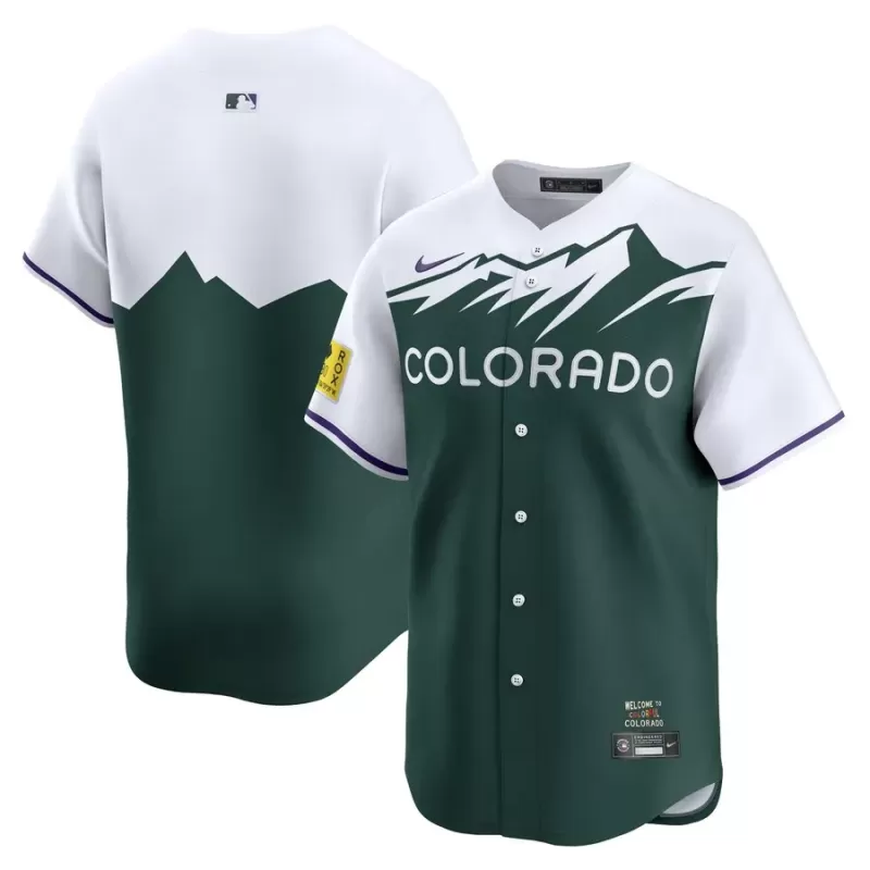 Men's Colorado Rockies  Nike Green City Connect Limited Jersey