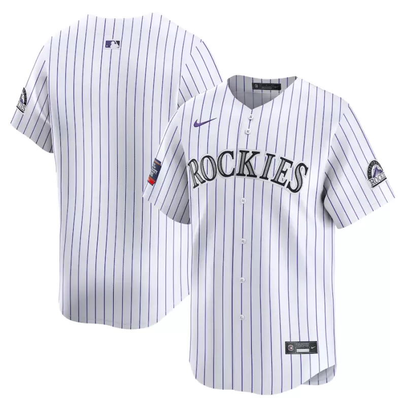 Men's Colorado Rockies Nike White 2024 MLB World Tour Mexico City Series Home Limited Jersey Men's Colorado Rockies Nike White 2024 MLB World Tour Mexico City Series Home Limited Jersey