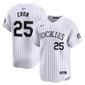 Men's Colorado Rockies CJ Cron Nike White Home Limited Player Jersey Men's Colorado Rockies CJ Cron Nike White Home Limited Player Jersey