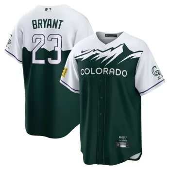 Men's Colorado Rockies Kris Bryant Nike Green 2022 City Connect Replica Player Jersey Men's Colorado Rockies Kris Bryant Nike Green 2022 City Connect Replica Player Jersey