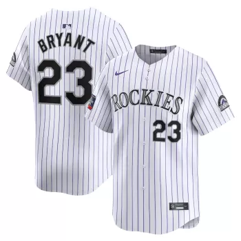 Men's Colorado Rockies Kris Bryant Nike White 2024 MLB World Tour Mexico City Series Home Limited Player Jersey Men's Colorado Rockies Kris Bryant Nike White 2024 MLB World Tour Mexico City Series Home Limited Player Jersey