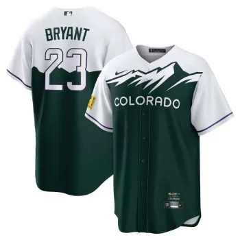 Men's Colorado Rockies Kris Bryant Nike White/Forest Green City Connect Replica Player Jersey Men's Colorado Rockies Kris Bryant Nike White/Forest Green City Connect Replica Player Jersey