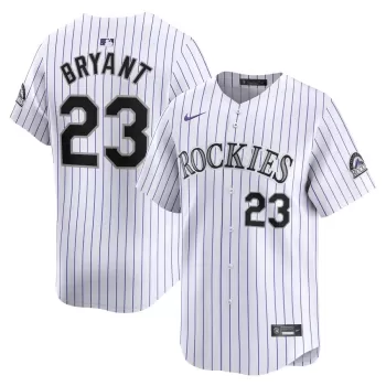 Men's Colorado Rockies Kris Bryant Nike White Home Limited Player Jersey Men's Colorado Rockies Kris Bryant Nike White Home Limited Player Jersey